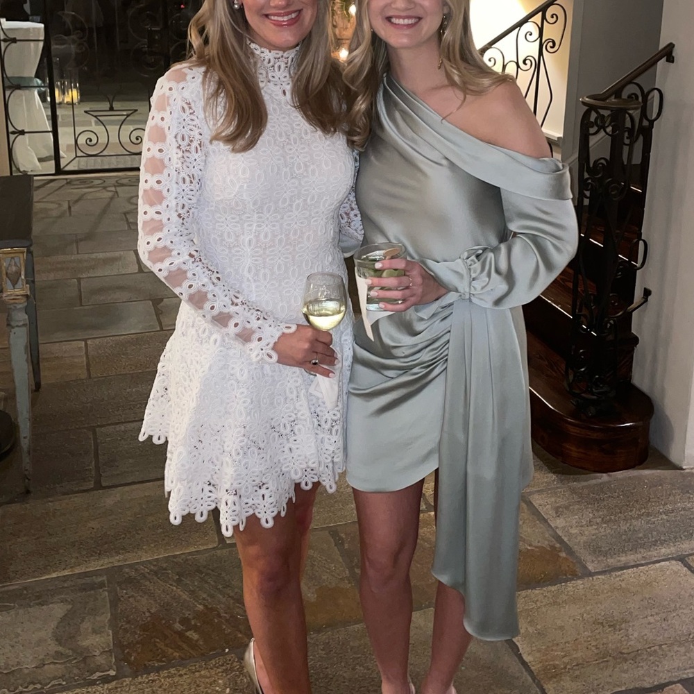 Simkhai Joy Guipure Lace Long Sleeve Mini Dress